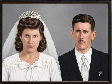 Retrato de casamento do acervo familiar